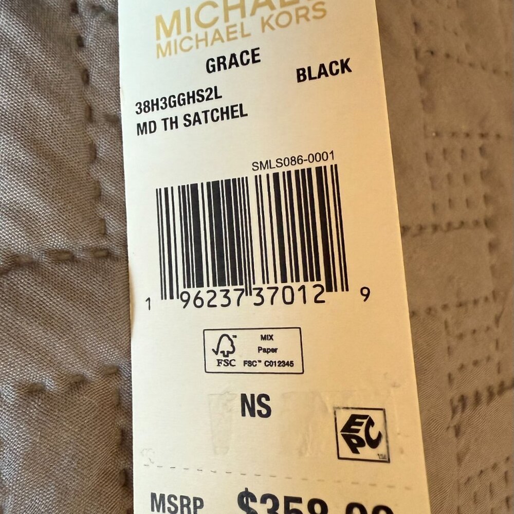 Michael Kors Grace Medium Satchel in Black - Picture 6 of 6